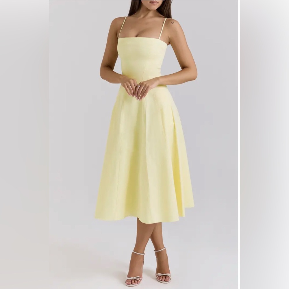 House of CB Yellow Midi Sundress